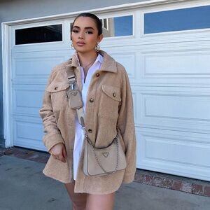teddy brown sherpa coat
